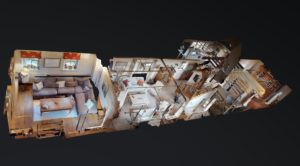 vue modèle 3D d'une fermette