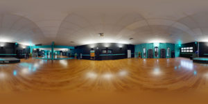 vue 360 degrés d'une salle de gym